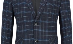 Mens 2 Piece Slim Fit Suit Casual Plaid Tuxedo Suit for Men Party Wedding Business Dress Suit Set